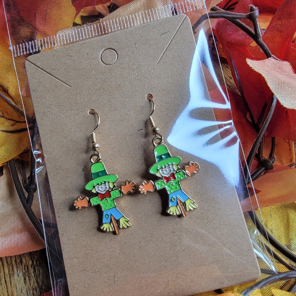 🍁8 Final!! Colorful Scarecrow Earrings Fall Earrings